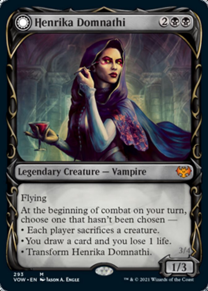 Henrika Domnathi // Henrika, Infernal Seer (Showcase Fang Frame) [Innistrad: Crimson Vow] | Good Games Cannington