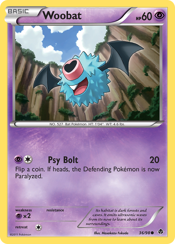 Woobat (36/98) [Black & White: Emerging Powers] | Good Games Cannington