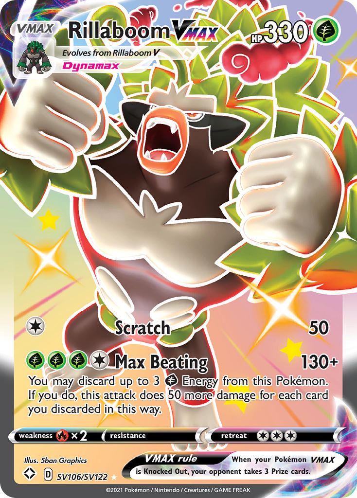 Rillaboom VMAX (SV106/SV122) [Sword & Shield: Shining Fates] | Good Games Cannington
