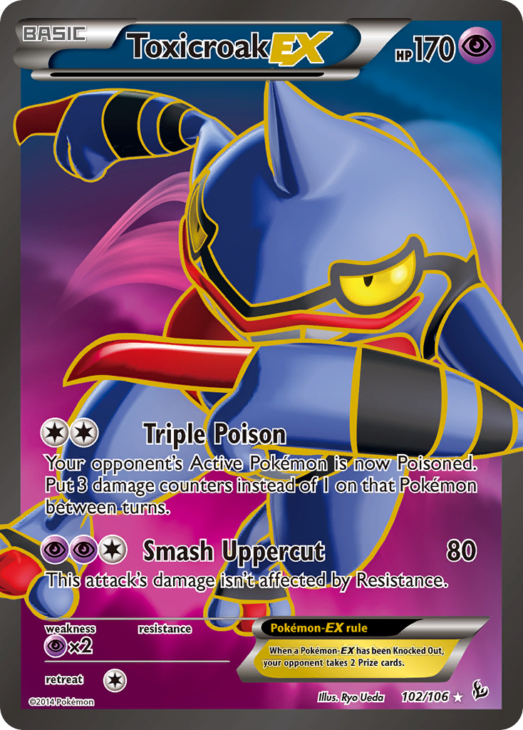 Toxicroak EX (102/106) [XY: Flashfire] | Good Games Cannington