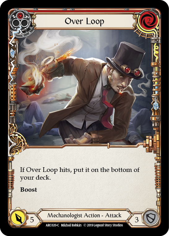 Over Loop (Red) [ARC020-C] 1st Edition Rainbow Foil | Good Games Cannington