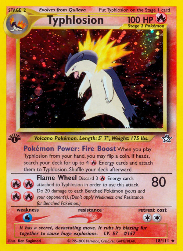 Typhlosion (18/111) [Neo Genesis 1st Edition] | Good Games Cannington