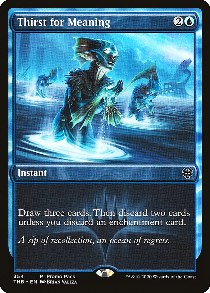 Thirst for Meaning (Promo Pack) [Theros Beyond Death Promos] | Good Games Cannington
