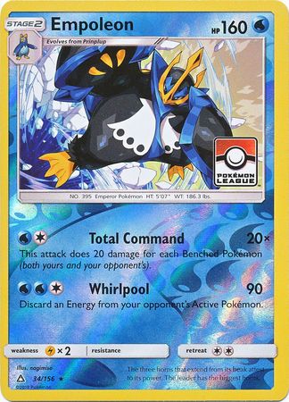 Empoleon (34/156) (League Promo) [Sun & Moon: Ultra Prism] | Good Games Cannington