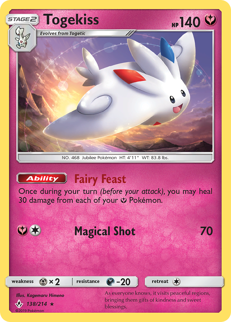 Togekiss (138/214) [Sun & Moon: Unbroken Bonds] | Good Games Cannington