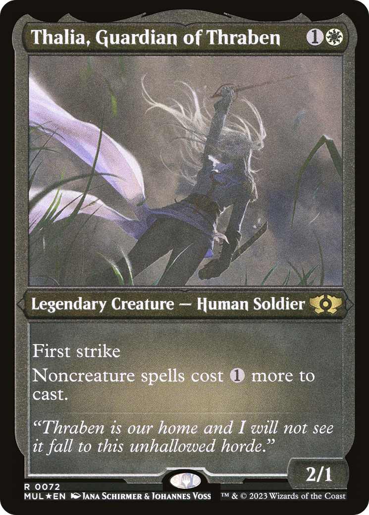 Thalia, Guardian of Thraben (Foil Etched) [Multiverse Legends] | Good Games Cannington