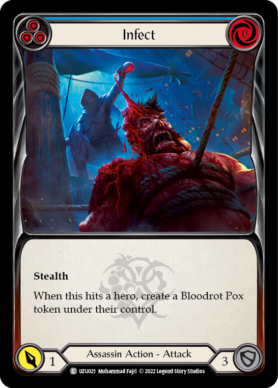 Infect (Blue) [UZU021] (Outsiders Uzuri Blitz Deck) | Good Games Cannington