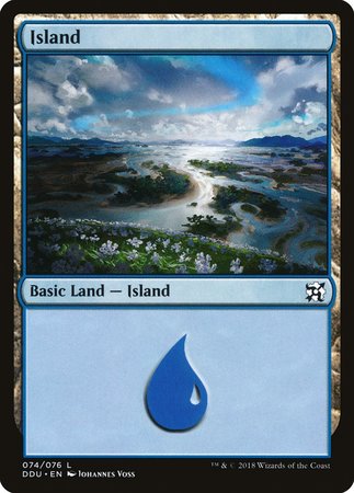 Island (74) [Duel Decks: Elves vs. Inventors] | Good Games Cannington