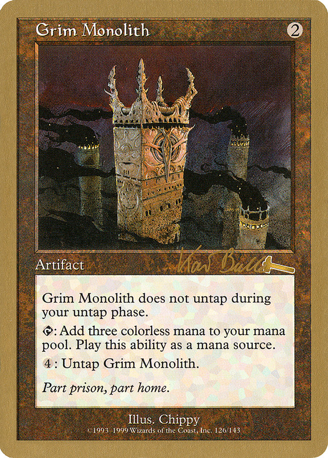 Grim Monolith (Kai Budde) [World Championship Decks 1999] | Good Games Cannington