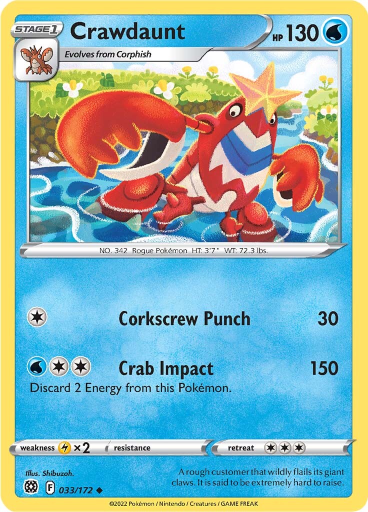 Crawdaunt (033/172) [Sword & Shield: Brilliant Stars] | Good Games Cannington