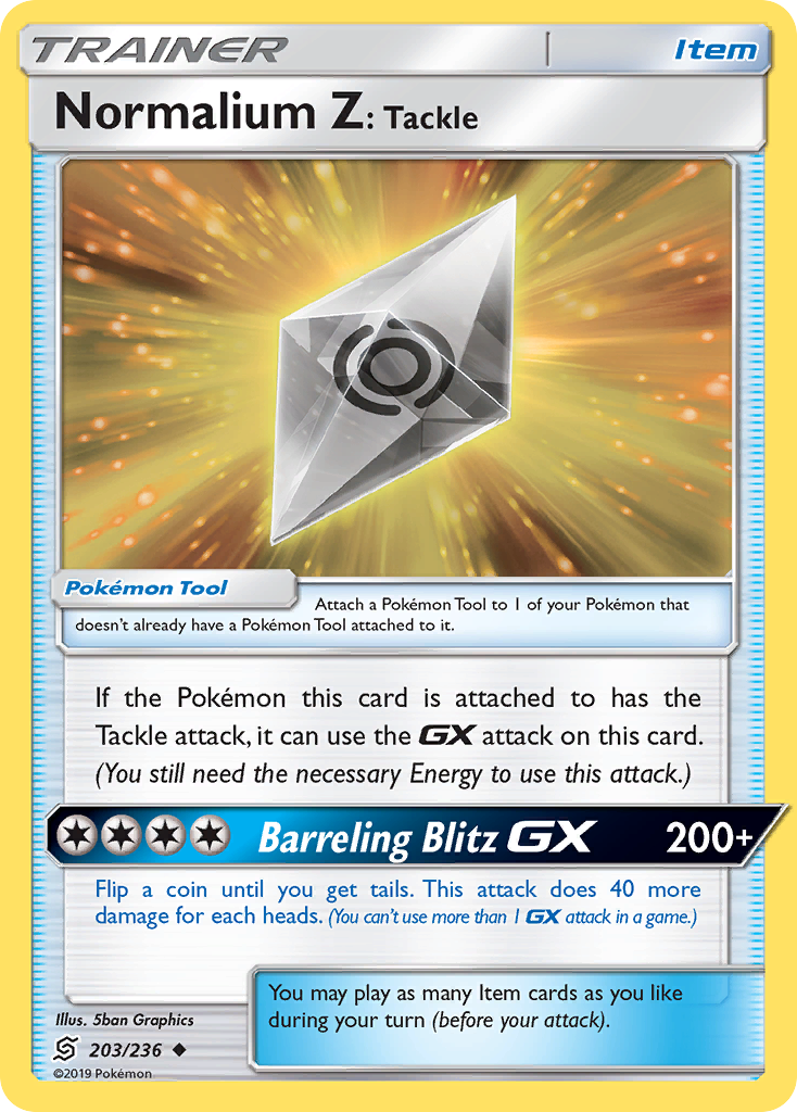 Normalium Z: Tackle (203/236) [Sun & Moon: Unified Minds] | Good Games Cannington