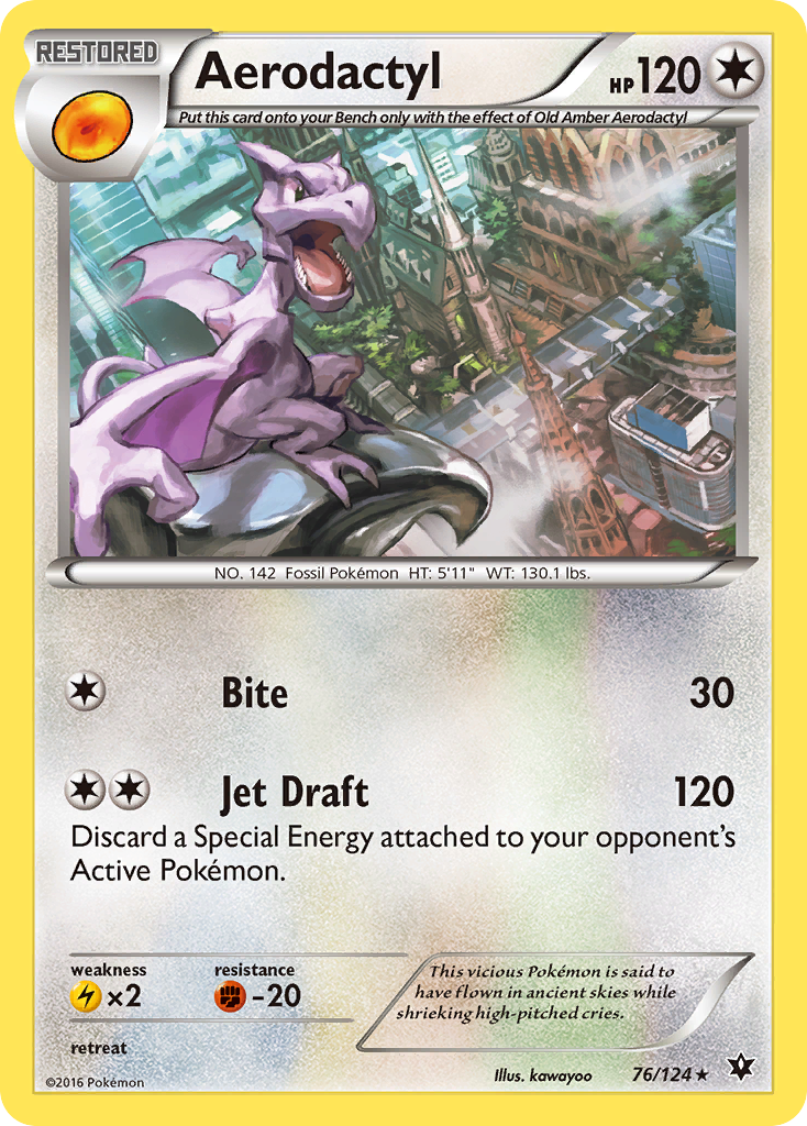 Aerodactyl (76/124) [XY: Fates Collide] | Good Games Cannington