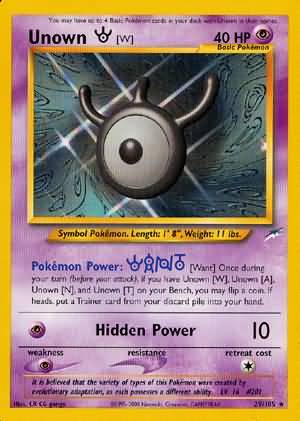 Unown [W] (29/105) [Neo Destiny Unlimited] | Good Games Cannington