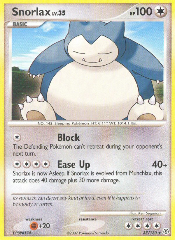 Snorlax (37/130) [Diamond & Pearl: Base Set] | Good Games Cannington