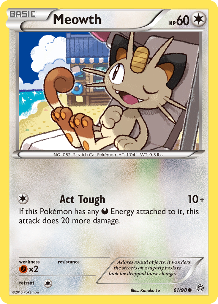 Meowth (61/98) [XY: Ancient Origins] | Good Games Cannington