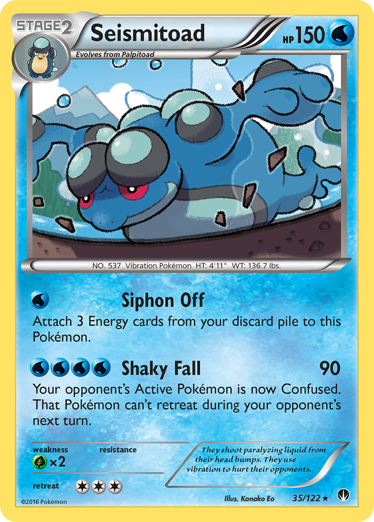 Seismitoad (35/122) [XY: BREAKpoint] | Good Games Cannington