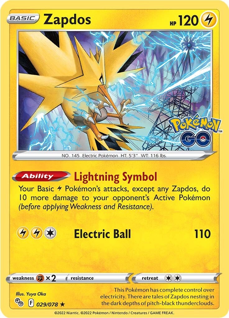 Zapdos (029/078) [Pokémon GO] | Good Games Cannington