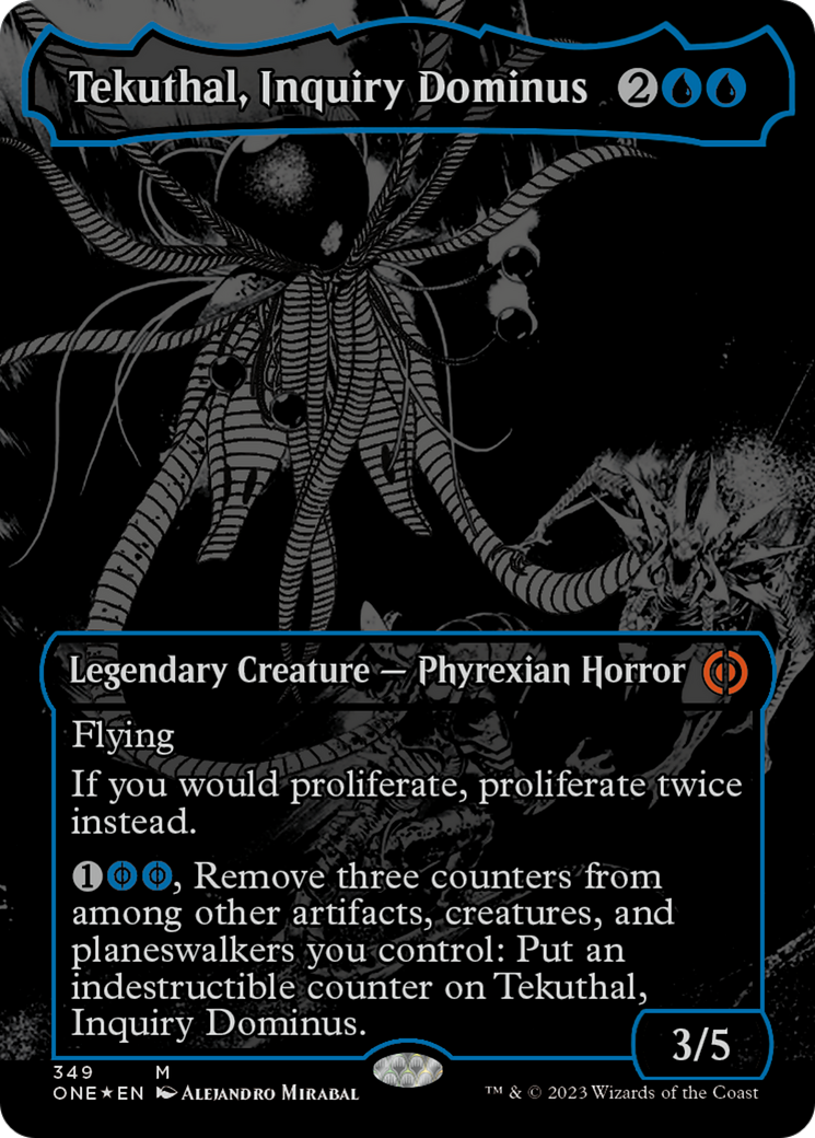 Tekuthal, Inquiry Dominus (Oil Slick Raised Foil) [Phyrexia: All Will Be One] | Good Games Cannington