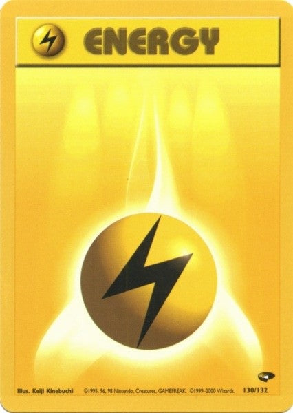Lightning Energy (130/132) [Gym Challenge Unlimited] | Good Games Cannington