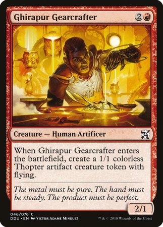 Ghirapur Gearcrafter [Duel Decks: Elves vs. Inventors] | Good Games Cannington