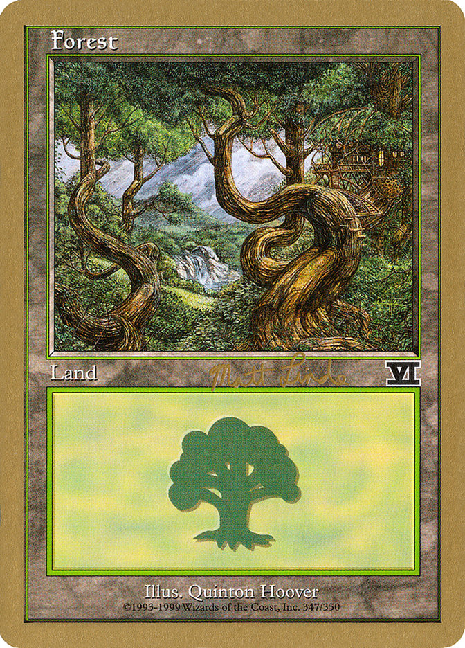 Forest (ml347b) (Matt Linde) [World Championship Decks 1999] | Good Games Cannington