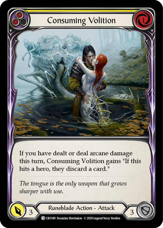Consuming Volition (Yellow) [CRU149] 1st Edition Normal | Good Games Cannington