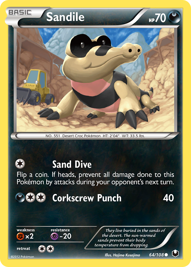 Sandile (64/108) [Black & White: Dark Explorers] | Good Games Cannington