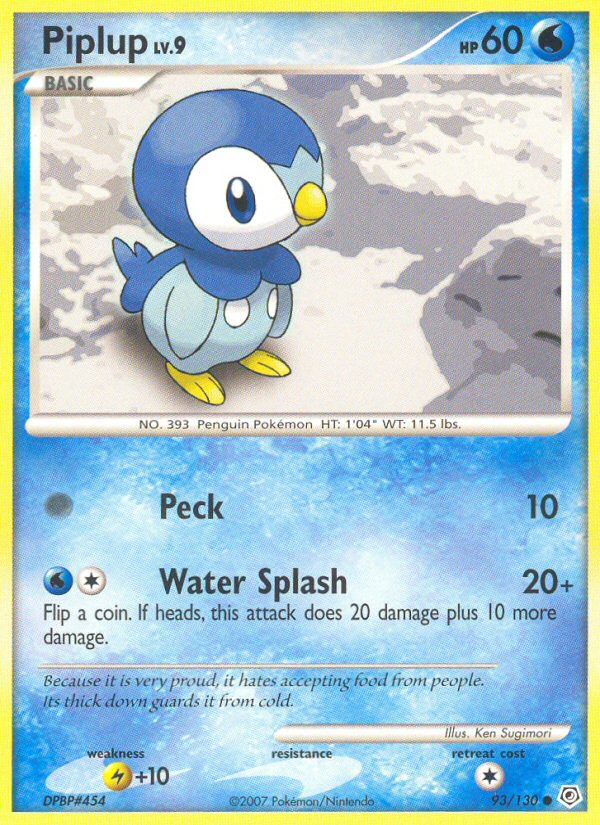Piplup (93/130) [Diamond & Pearl: Base Set] | Good Games Cannington