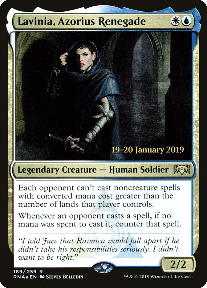 Lavinia, Azorius Renegade [Ravnica Allegiance Prerelease Promos] | Good Games Cannington