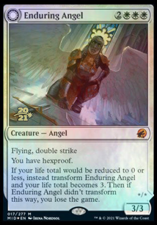 Enduring Angel // Angelic Enforcer [Innistrad: Midnight Hunt Prerelease Promos] | Good Games Cannington