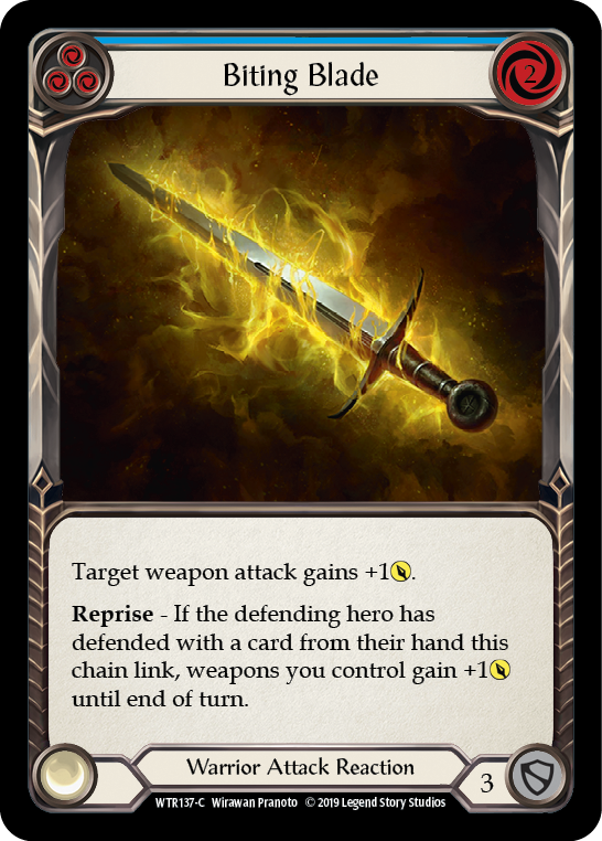 Biting Blade (Blue) [WTR137-C] Alpha Print Normal | Good Games Cannington