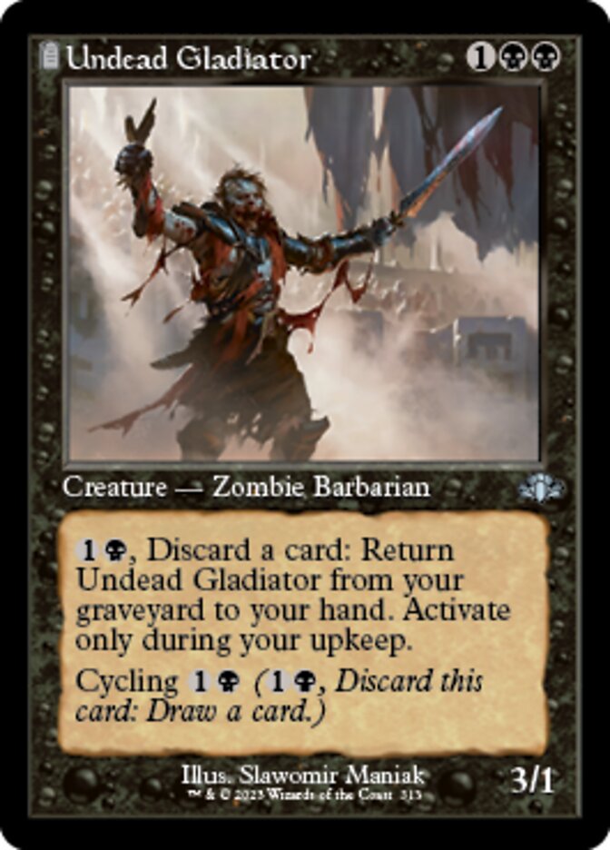 Undead Gladiator (Retro) [Dominaria Remastered] | Good Games Cannington