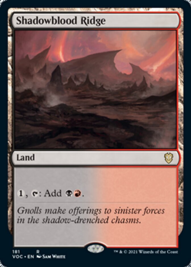 Shadowblood Ridge [Innistrad: Crimson Vow Commander] | Good Games Cannington