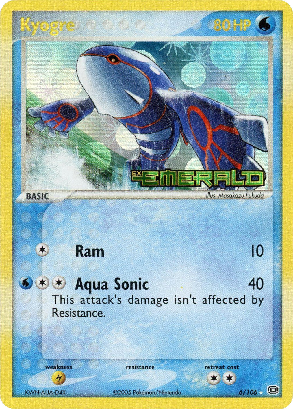 Kyogre (6/106) (Stamped) [EX: Emerald] | Good Games Cannington