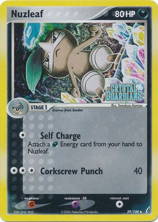 Nuzleaf (39/100) (Stamped) [EX: Crystal Guardians] | Good Games Cannington