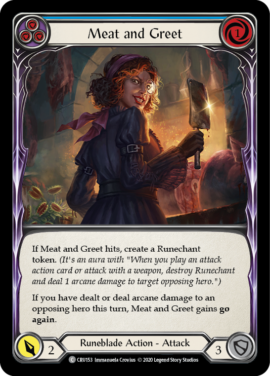 Meat and Greet (Blue) [CRU153] 1st Edition Normal | Good Games Cannington