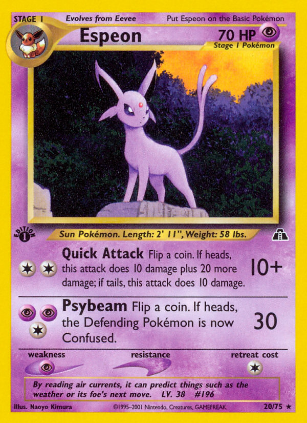 Espeon (20/75) [Neo Discovery 1st Edition] | Good Games Cannington