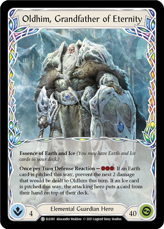 Oldhim, Grandfather of Eternity // Shiver [ELE001] (Tales of Aria)  1st Edition Normal | Good Games Cannington