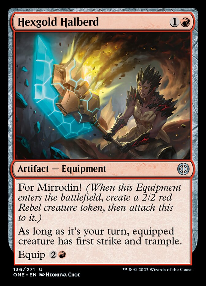 Hexgold Halberd [Phyrexia: All Will Be One] | Good Games Cannington
