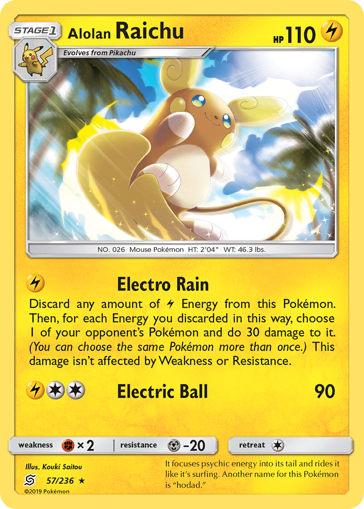 Alolan Raichu (57/236) [Sun & Moon: Unified Minds] | Good Games Cannington