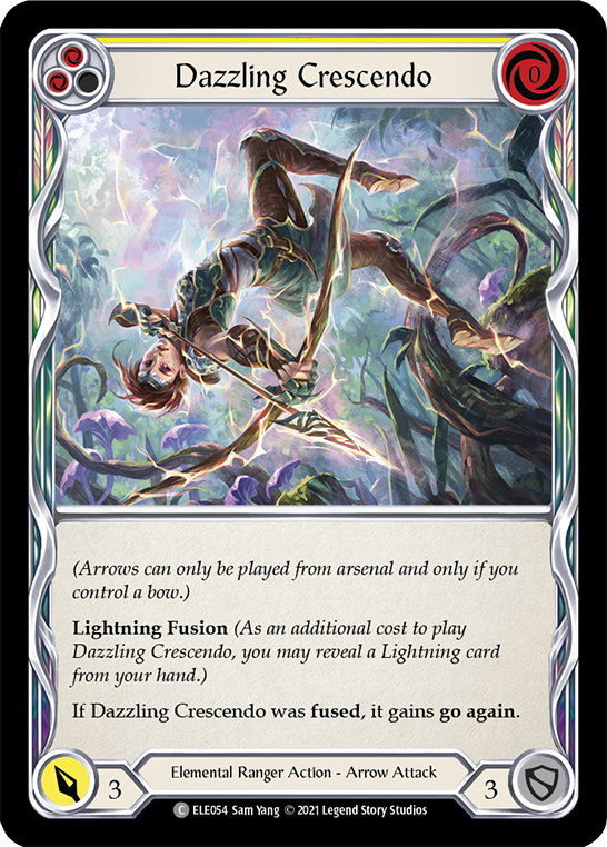 Dazzling Crescendo (Yellow) [ELE054] (Tales of Aria)  1st Edition Rainbow Foil | Good Games Cannington