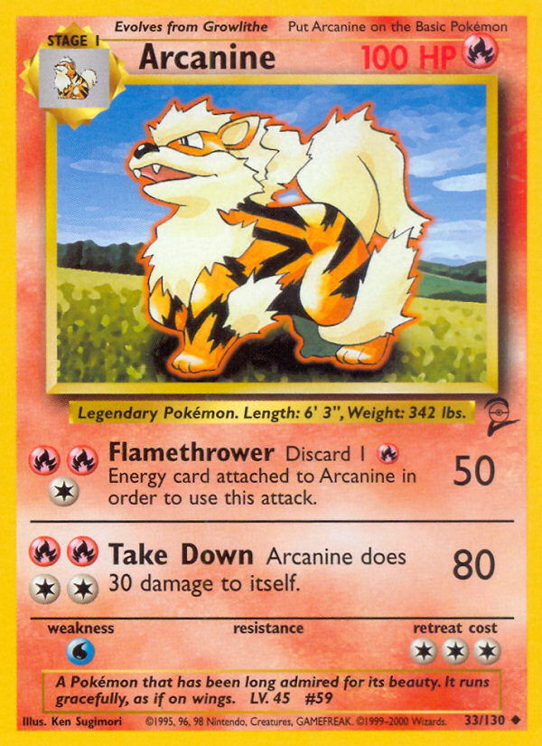 Arcanine (33/130) [Base Set 2] | Good Games Cannington