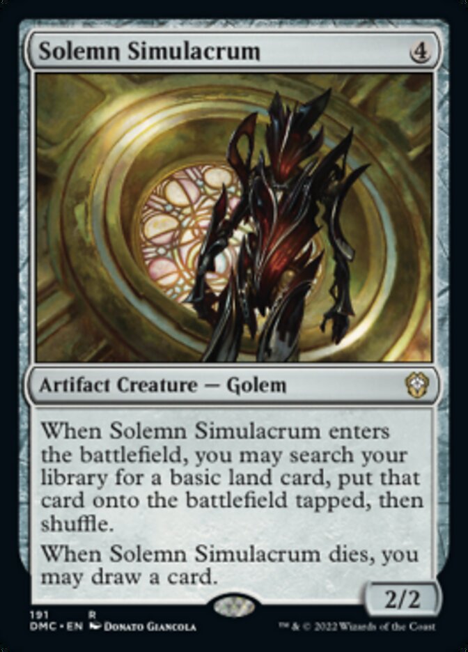 Solemn Simulacrum [Dominaria United Commander] | Good Games Cannington