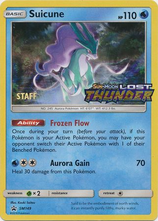 Suicune (SM149) (Staff Prerelease Promo) [Sun & Moon: Black Star Promos] | Good Games Cannington