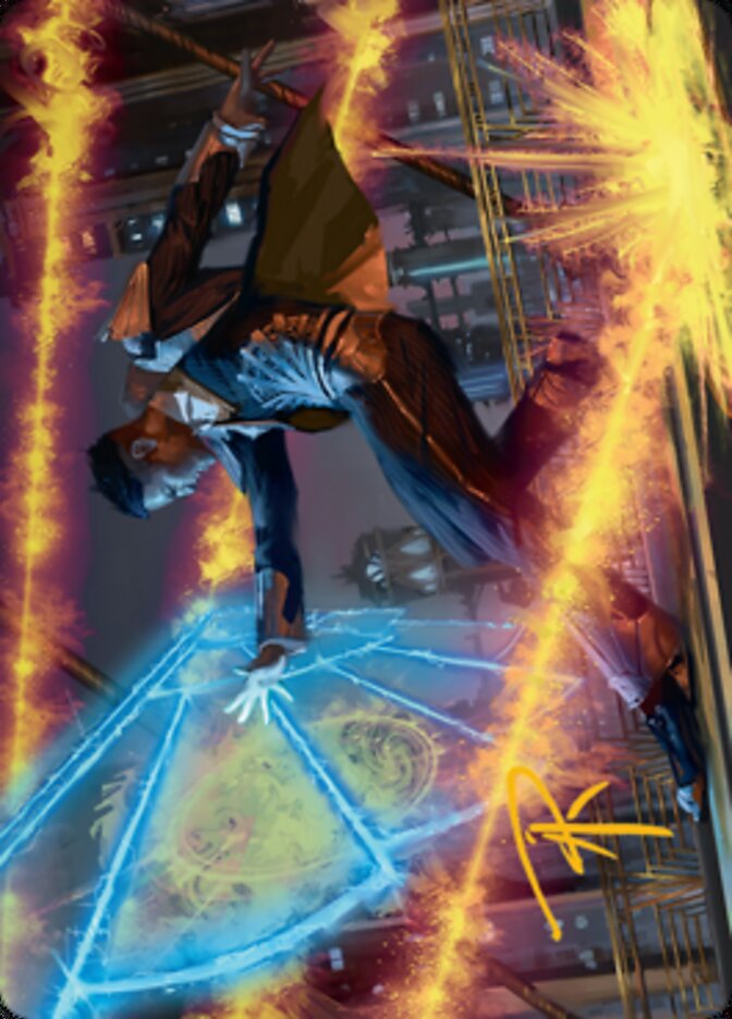 Wingshield Agent Art Card (Gold-Stamped Signature) [Streets of New Capenna Art Series] | Good Games Cannington