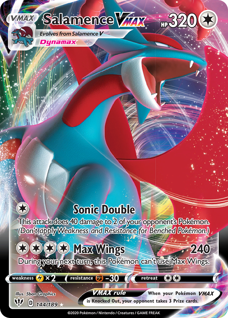Salamence VMAX (144/189) [Sword & Shield: Darkness Ablaze] | Good Games Cannington