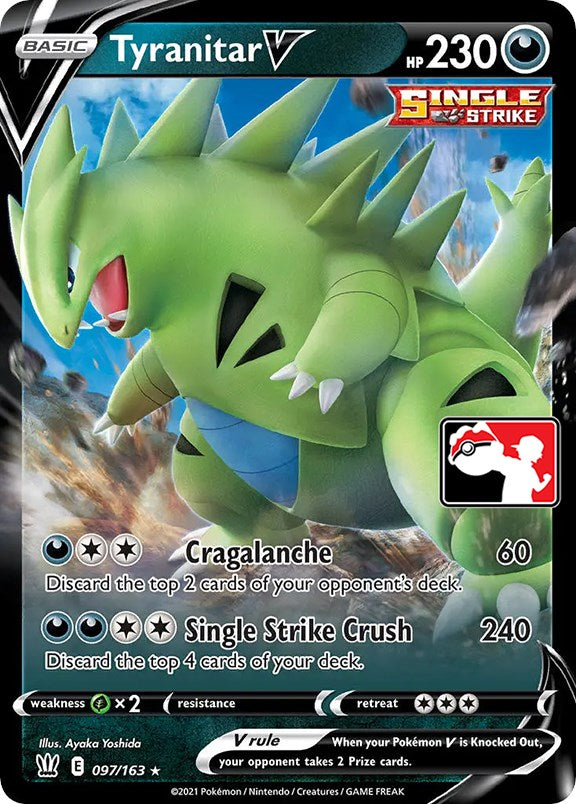 Tyranitar V (097/163) [Prize Pack Series One] | Good Games Cannington