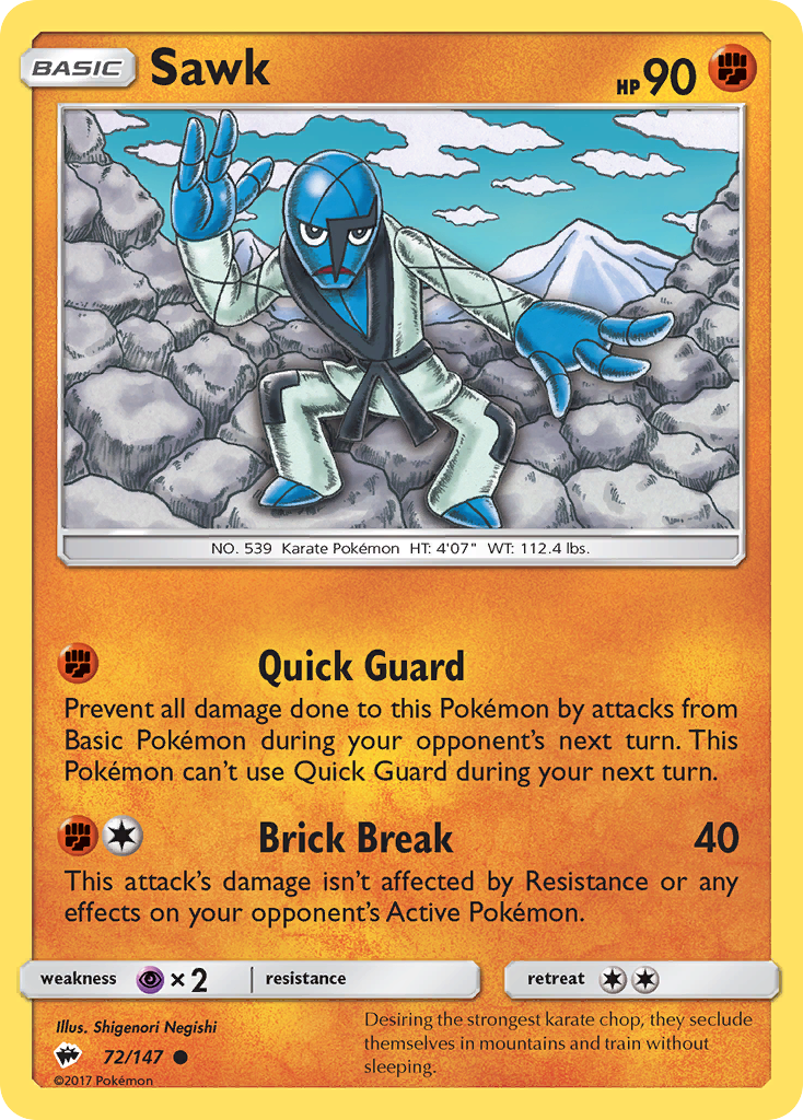 Sawk (72/147) [Sun & Moon: Burning Shadows] | Good Games Cannington