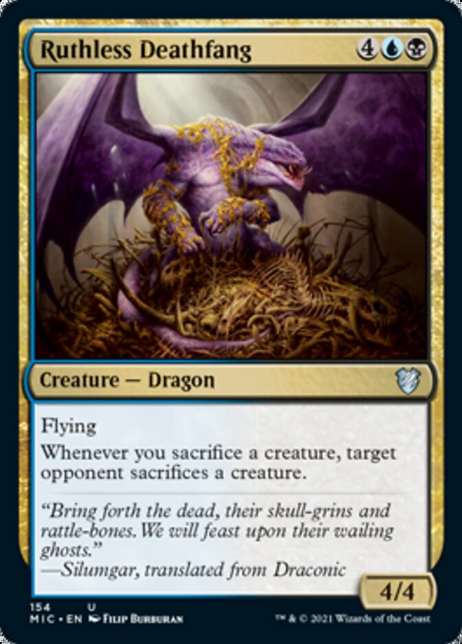 Ruthless Deathfang [Innistrad: Midnight Hunt Commander] | Good Games Cannington