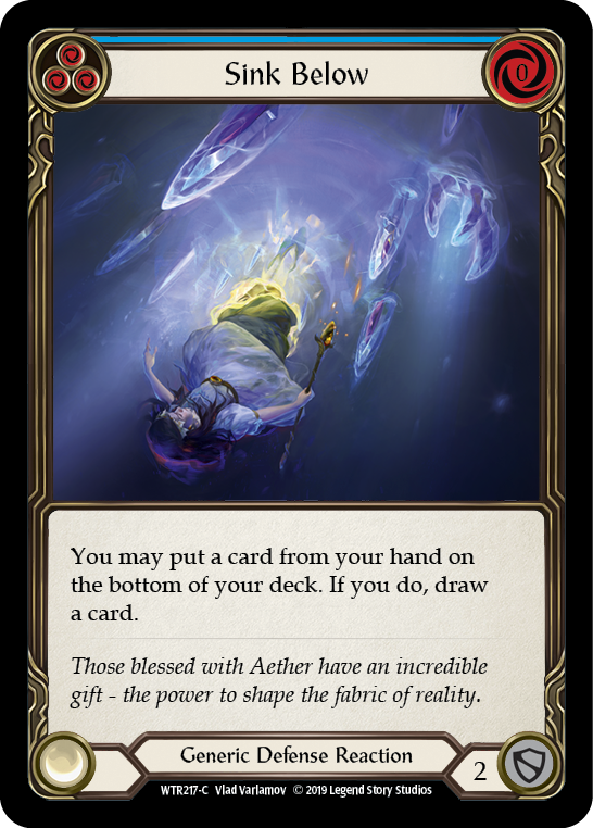 Sink Below (Blue) [WTR217-C] Alpha Print Rainbow Foil | Good Games Cannington